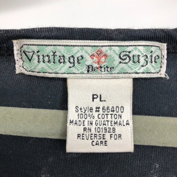 Vintage Susie Petite Spirograph Heart Short sleeve Black T-shirt Size  PL - Picture 3 of 12